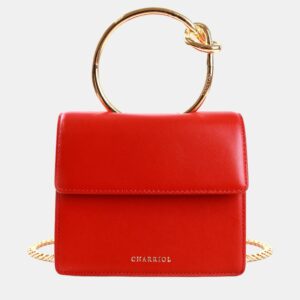 Charriol Red Leather Zenitude Handbag