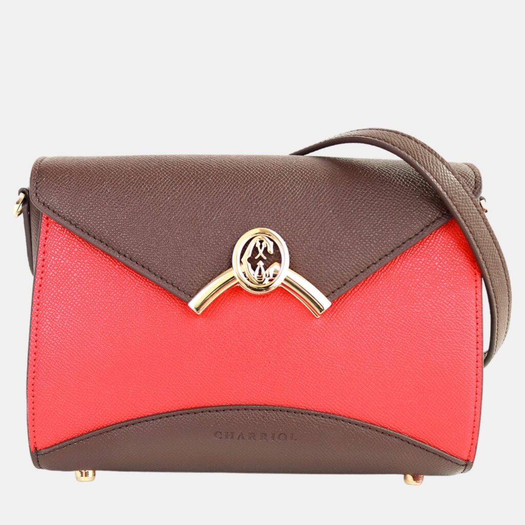 luxury-women-charriol-new-handbags-p887085-002 Charriol Brown/Red Leather Coralie Malia Handbag