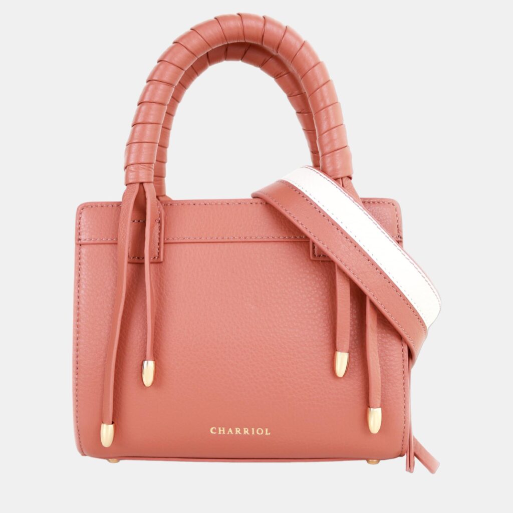 luxury-women-charriol-new-handbags-p887098-001 Charriol Light Brown/Off White Leather Forever Handbag