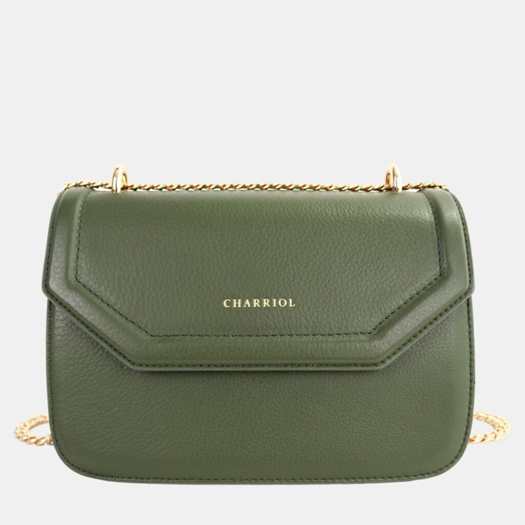 luxury-women-charriol-new-handbags-p887112-003 Charriol Military Green Leather Twilight Handbag