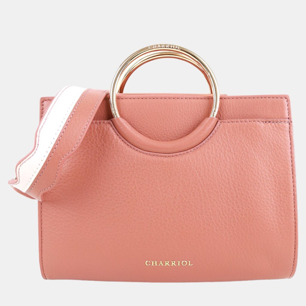 luxury-women-charriol-new-handbags-p887120-001 Charriol Light Brown/Off White Leather Forever Handbag