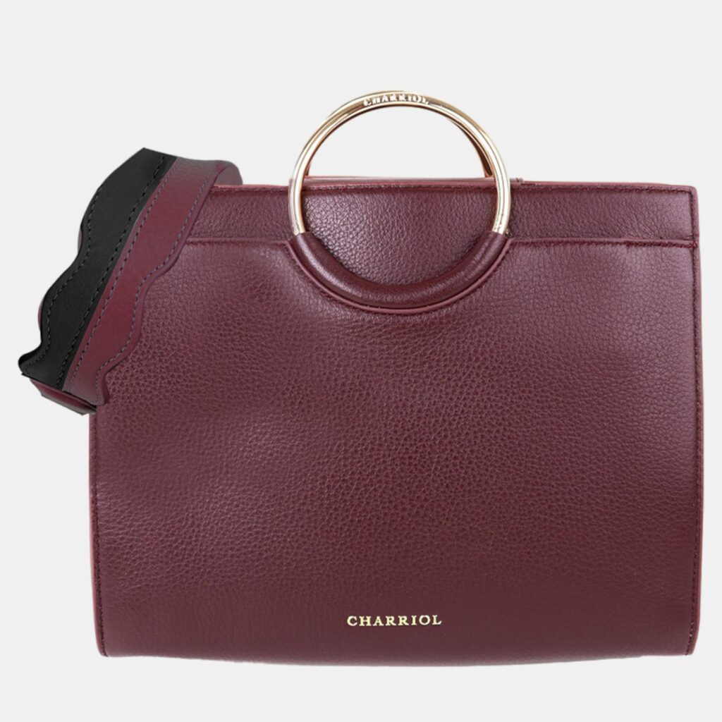luxury-women-charriol-new-handbags-p887124-001 Charriol Chocolate/Off White Leather Forever Handbag