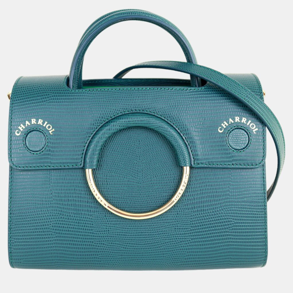 luxury-women-charriol-new-handbags-p887142-002 Charriol Green Leather Chameleon Handbag