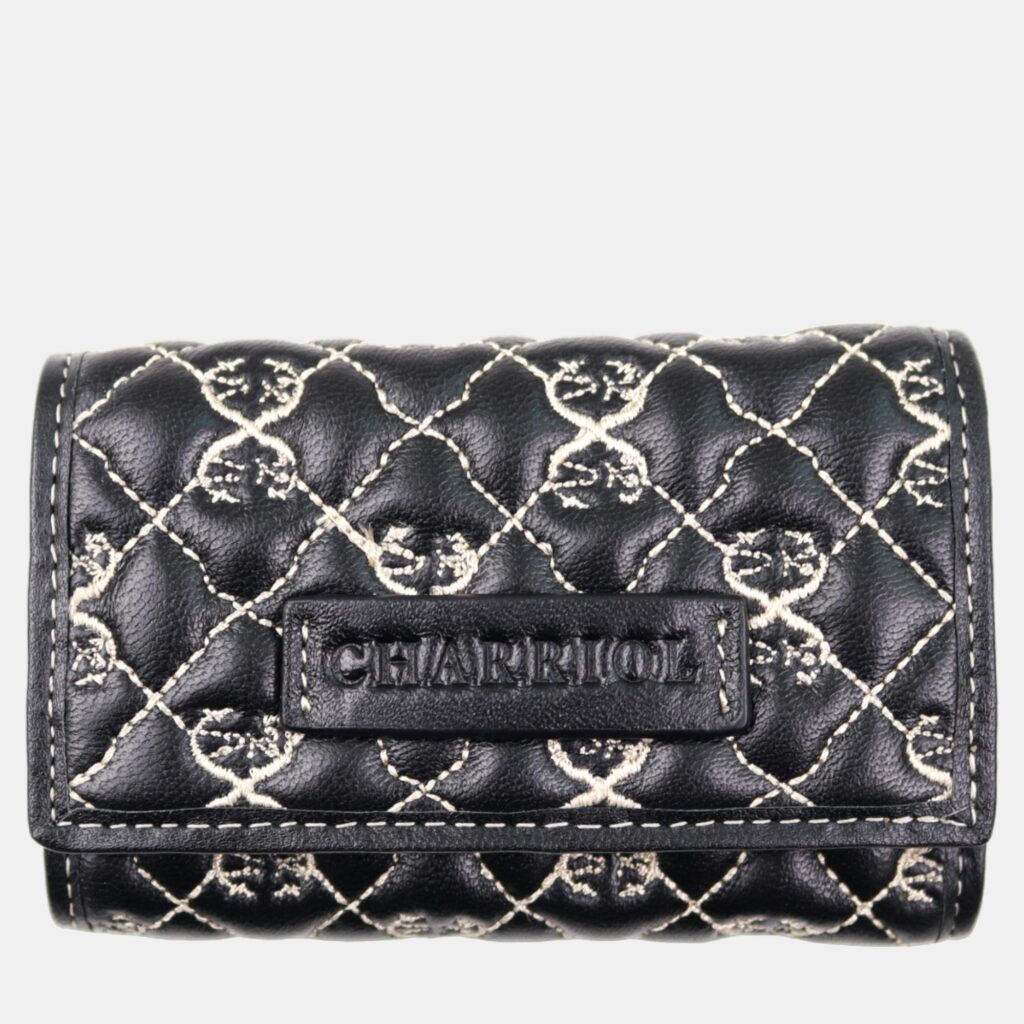 luxury-women-charriol-new-handbags-p887156-001 Charriol Black / Beige Leather Quilted Purses
