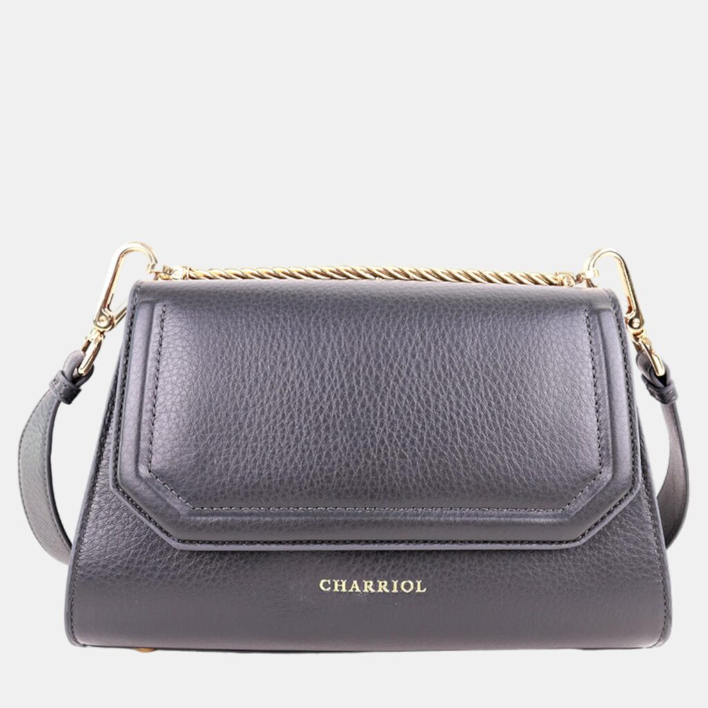 luxury-women-charriol-new-handbags-p887160-001 Charriol Dark Grey Leather Celtic Twist Bar Handbag