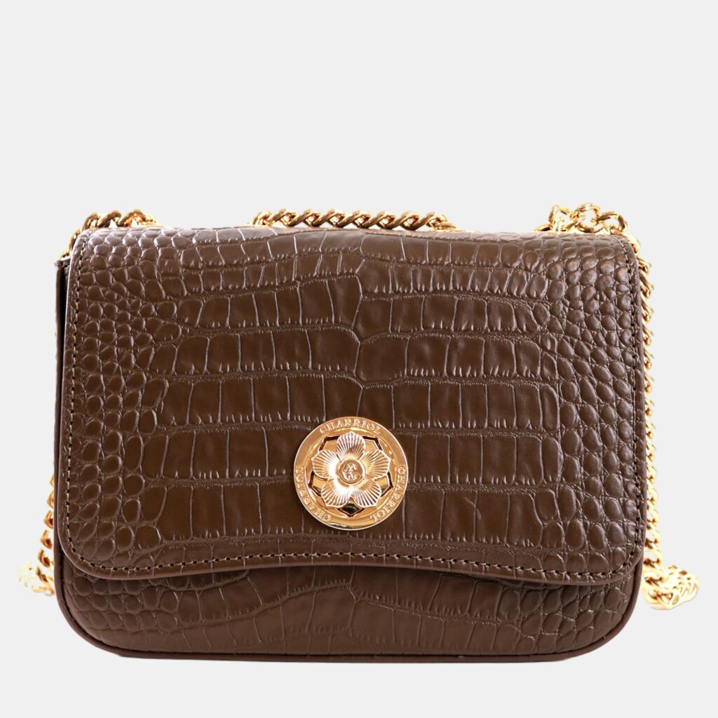 luxury-women-charriol-new-handbags-p887168-002 Charriol Dark Brown Leather LaetitiaClassic Handbag