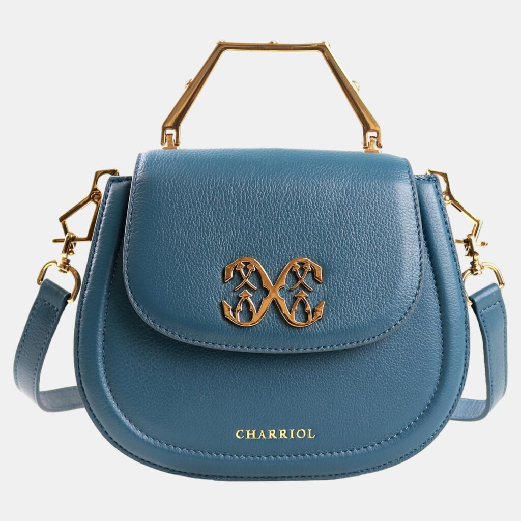 luxury-women-charriol-new-handbags-p887172-002 Charriol Bluish Green Leather MARIE OLGA Handbag