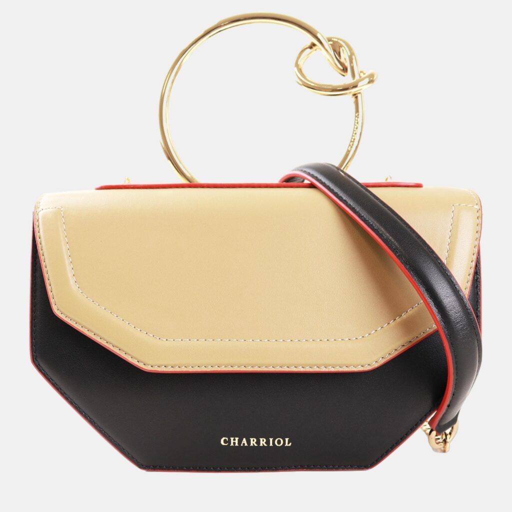 luxury-women-charriol-new-handbags-p887176-003 Charriol Black/Yellow Leather ZENITUDE Handbag