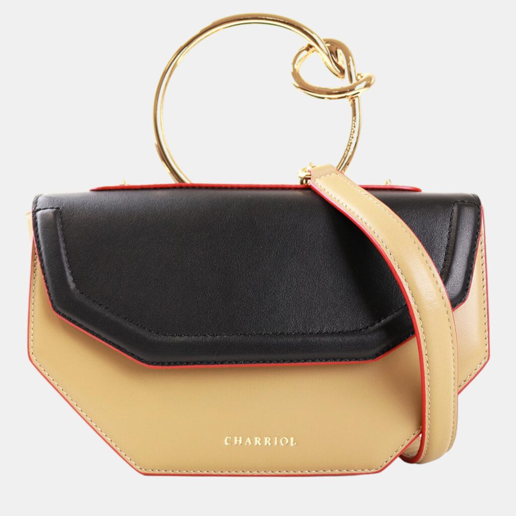 luxury-women-charriol-new-handbags-p887177-002 Charriol Yellow/Black Leather ZENITUDE Handbag