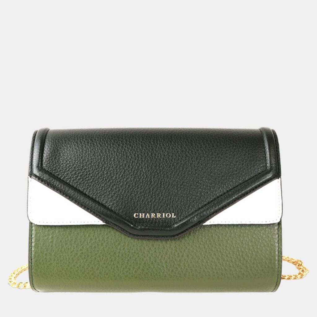 luxury-women-charriol-new-handbags-p887192-001 Charriol Green Leather Forever Crossbody