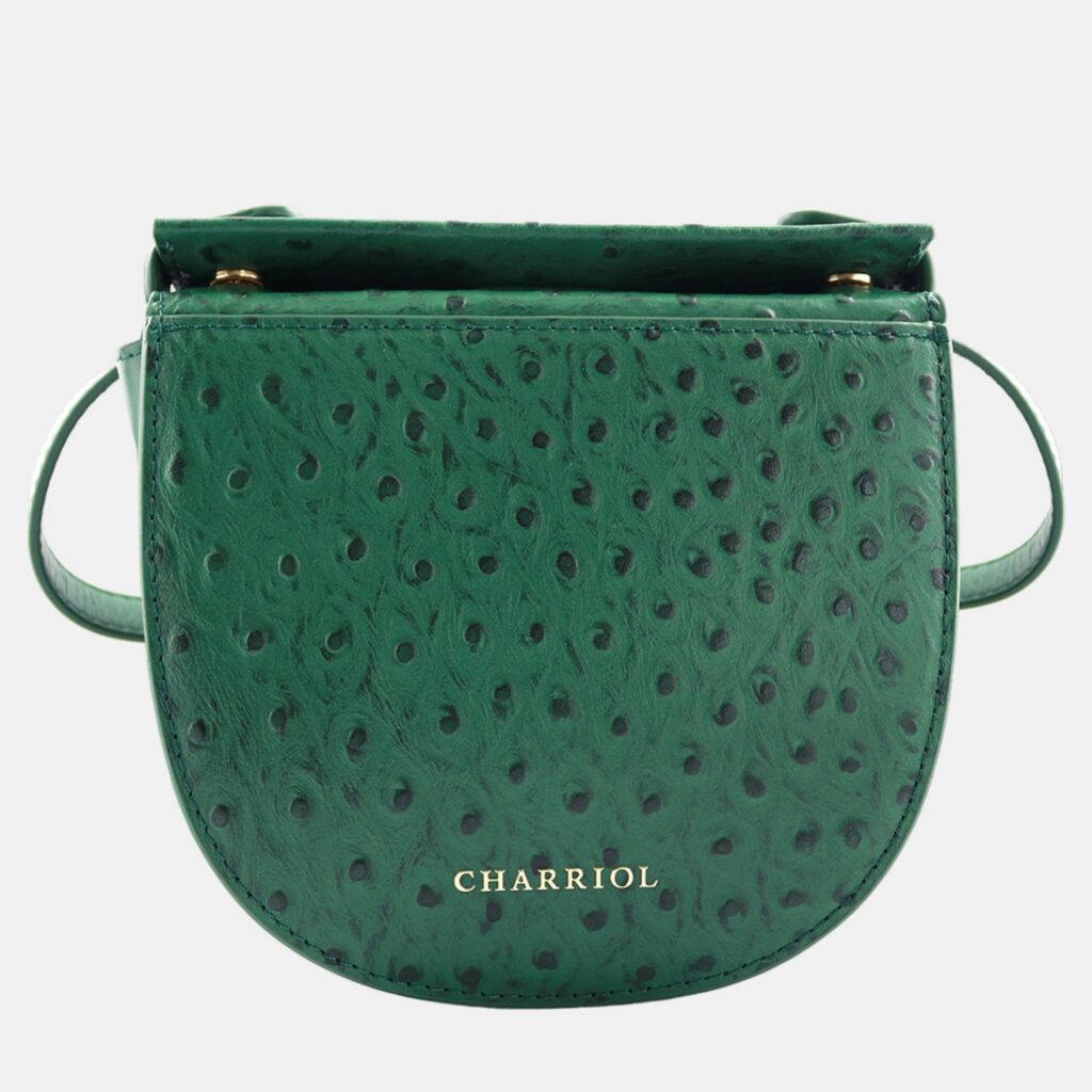 luxury-women-charriol-new-handbags-p887247-002 Charriol Green Leather Passion Ostrich Crossbody