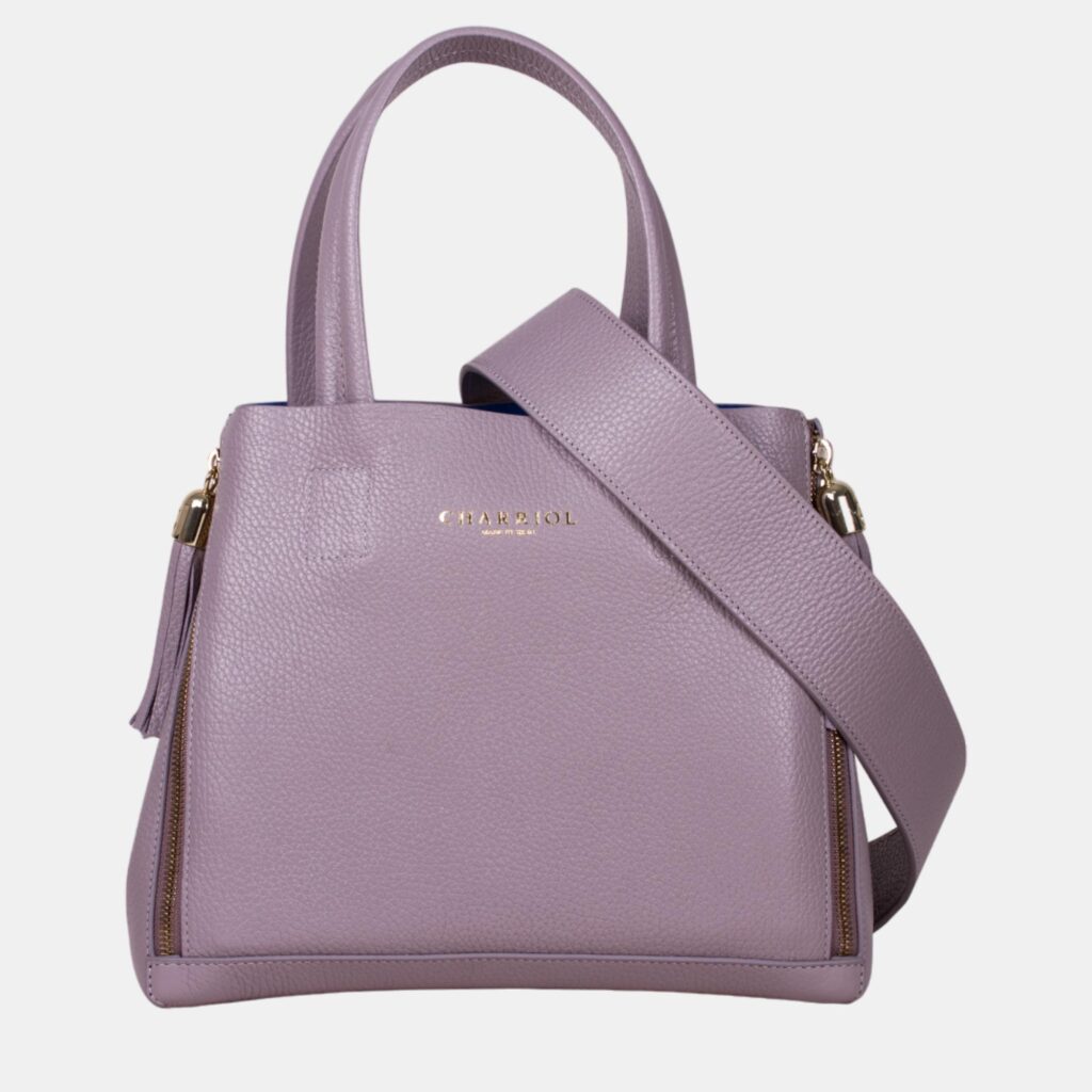 Charriol L.Grey Leather Handbag