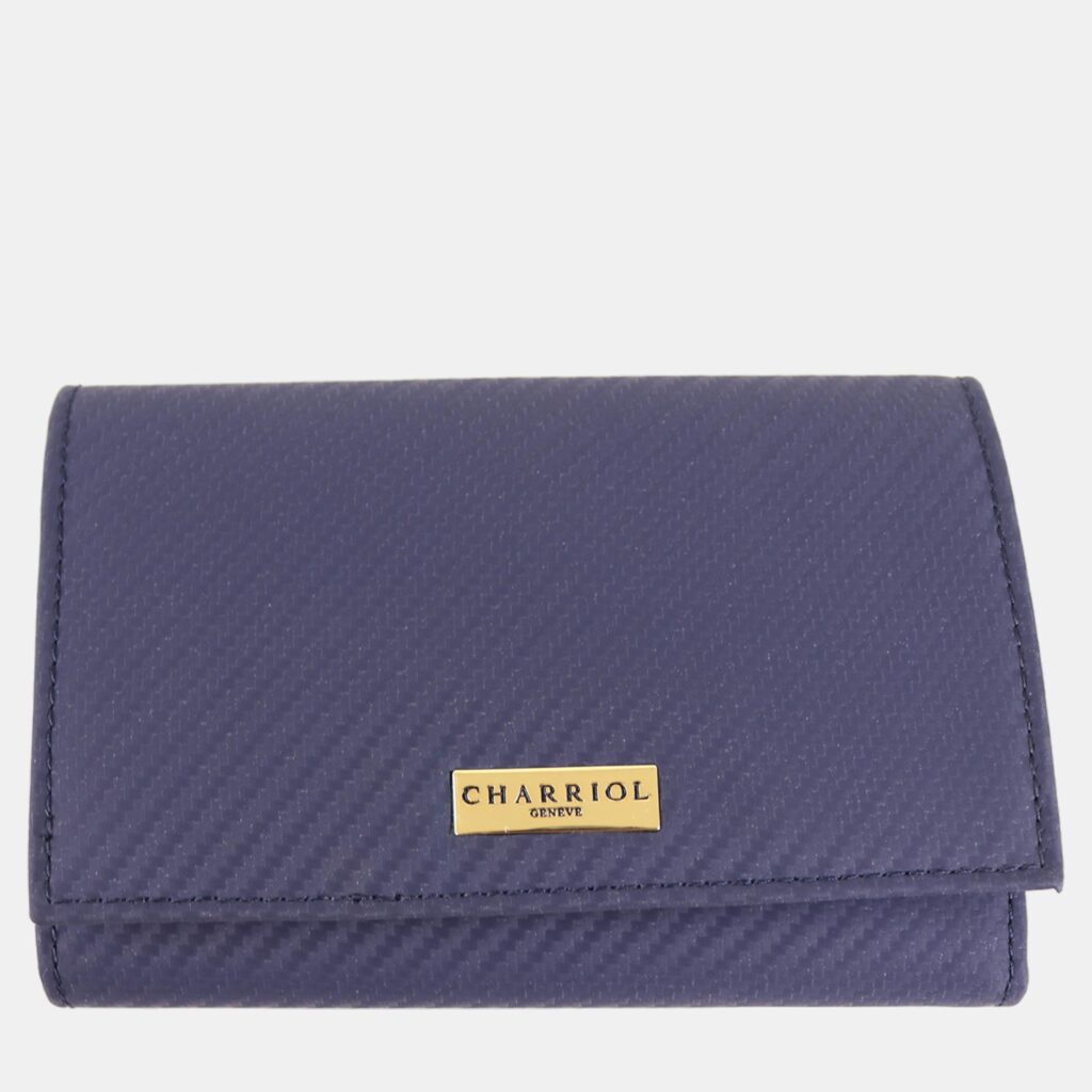 luxury-women-charriol-new-handbags-p887292-001 Charriol Blue Leather Carbon Wallet