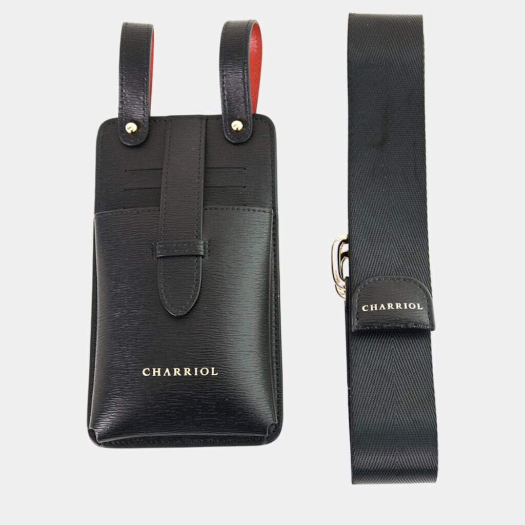 luxury-women-charriol-new-handbags-p887333-002 Charriol Black / Orange Leather Mobile Accessories