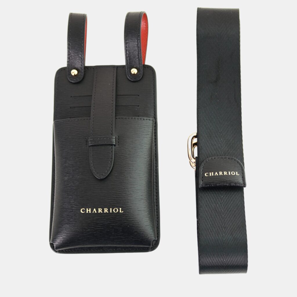 luxury-women-charriol-new-handbags-p887335-001 Charriol Black / Orange Leather Mobile Accessories