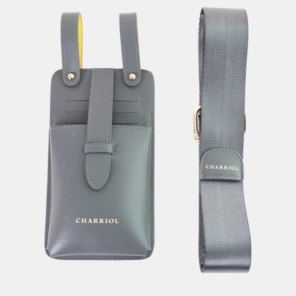luxury-women-charriol-new-handbags-p887336-002 Charriol Grey / Yellow Leather Mobile Accessories