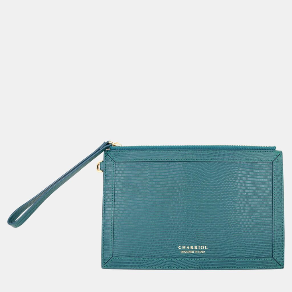 luxury-women-charriol-new-handbags-p887338-002 Charriol Green Leather Chameleon Pouches