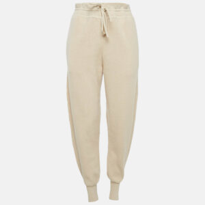 Chloe Beige Cashmere Knit Iconic Track Pants L