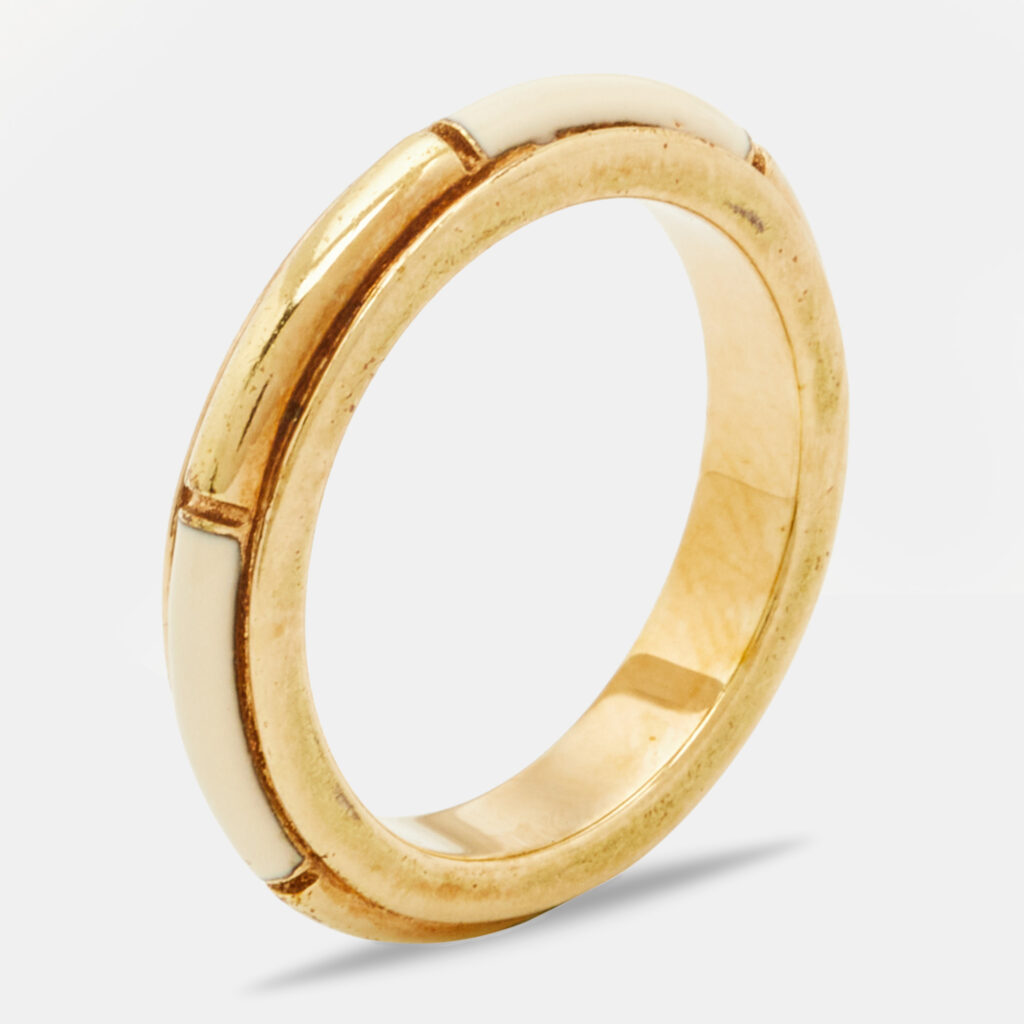 luxury-women-chloe-used-accessories-p802180-004 Chloe Enamel Gold Band Ring Size 52