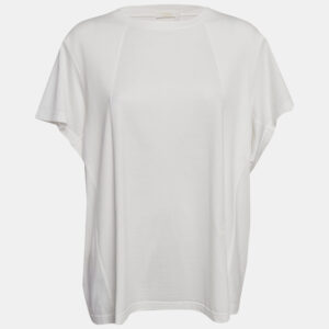 Chloe White Cotton Jersey Loose Fit T-Shirt M