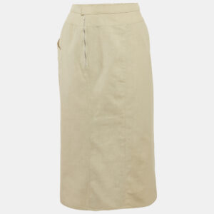 Chlo&eacute; Vintage Cream Cotton Pencil Skirt S