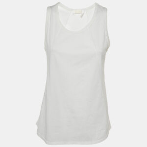 Chloe White Cotton Tank Top L