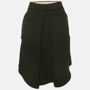 Chlo&eacute; Black Silk Pleated Short Skirt L