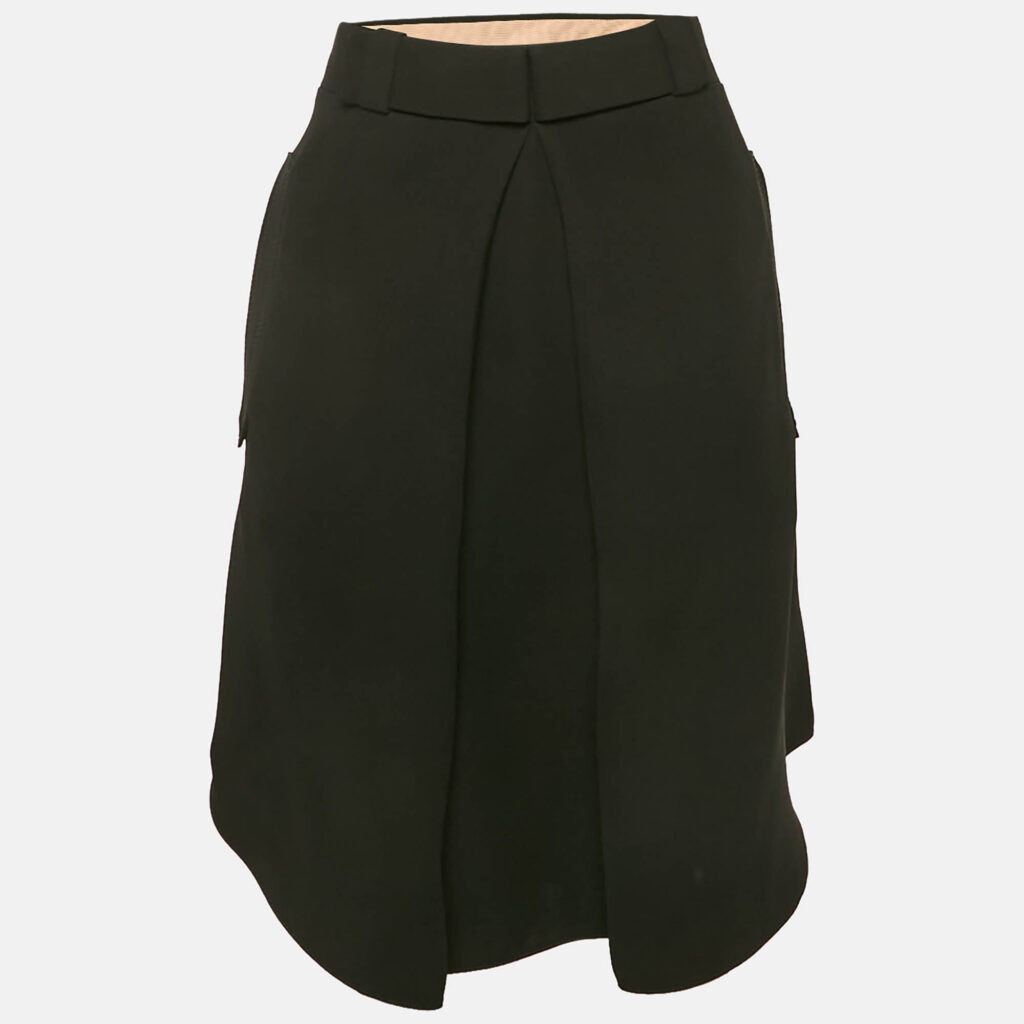 luxury-women-chloe-used-clothes-p1154072-001 Chloé Black Silk Pleated Short Skirt L