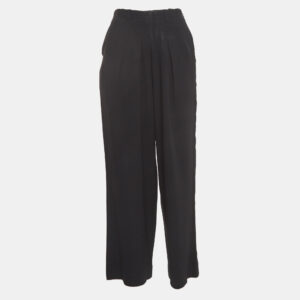 Chloe Black Crepe Pleated Trousers XS