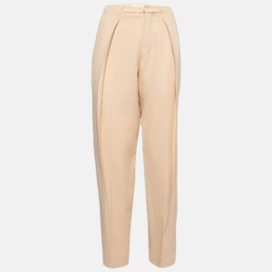 Chloe Light Beige Crepe Trousers M