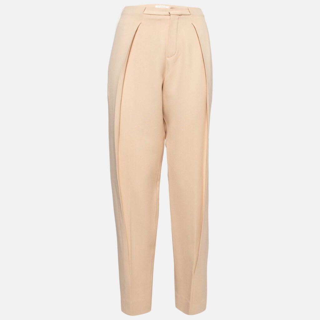 luxury-women-chloe-used-clothes-p994642-001 Chloe Light Beige Crepe Trousers M