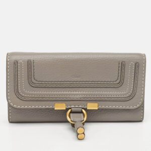 Chlo&eacute; Grey Leather Marcie Continental Wallet
