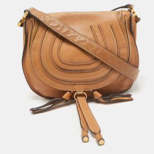 chloe brown leather medium marcie crossbody bag