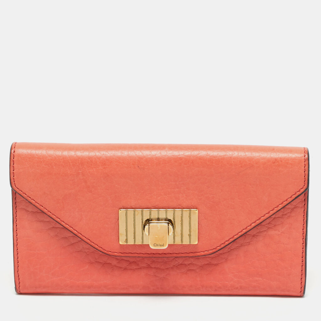 Chloe Orange Leather Sally Wallet