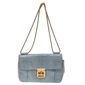 Chloe Blue Python Medium Elsie Shoulder Bag