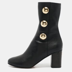 Chloe Black Leather Orlando Ankle Boots Size 35