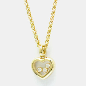 Chopard 18K Yellow Gold and Diamond Happy Diamonds Pendant Necklace