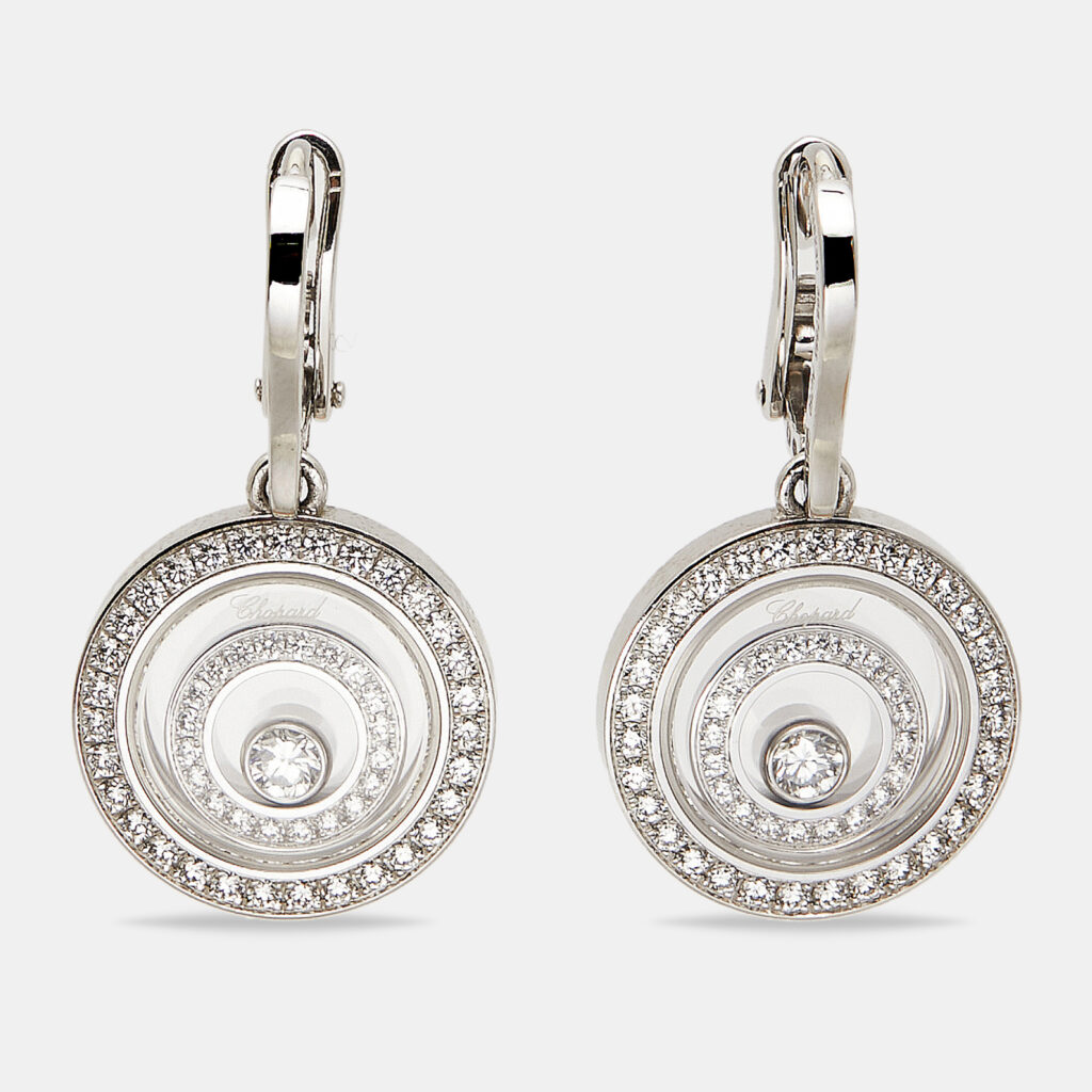 luxury-women-chopard-used-fine-jewelry-p1159891-002 Chopard Happy Spirit Diamonds 18k White Gold Earrings