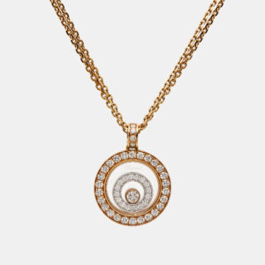 Chopard Happy Spirit Diamonds 18k Two Tone Gold Necklace