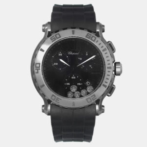 Chopard Black Stainless Steel Happy Sport Chrono  288499-3007 Quartz Men's Wristwatch 42mm