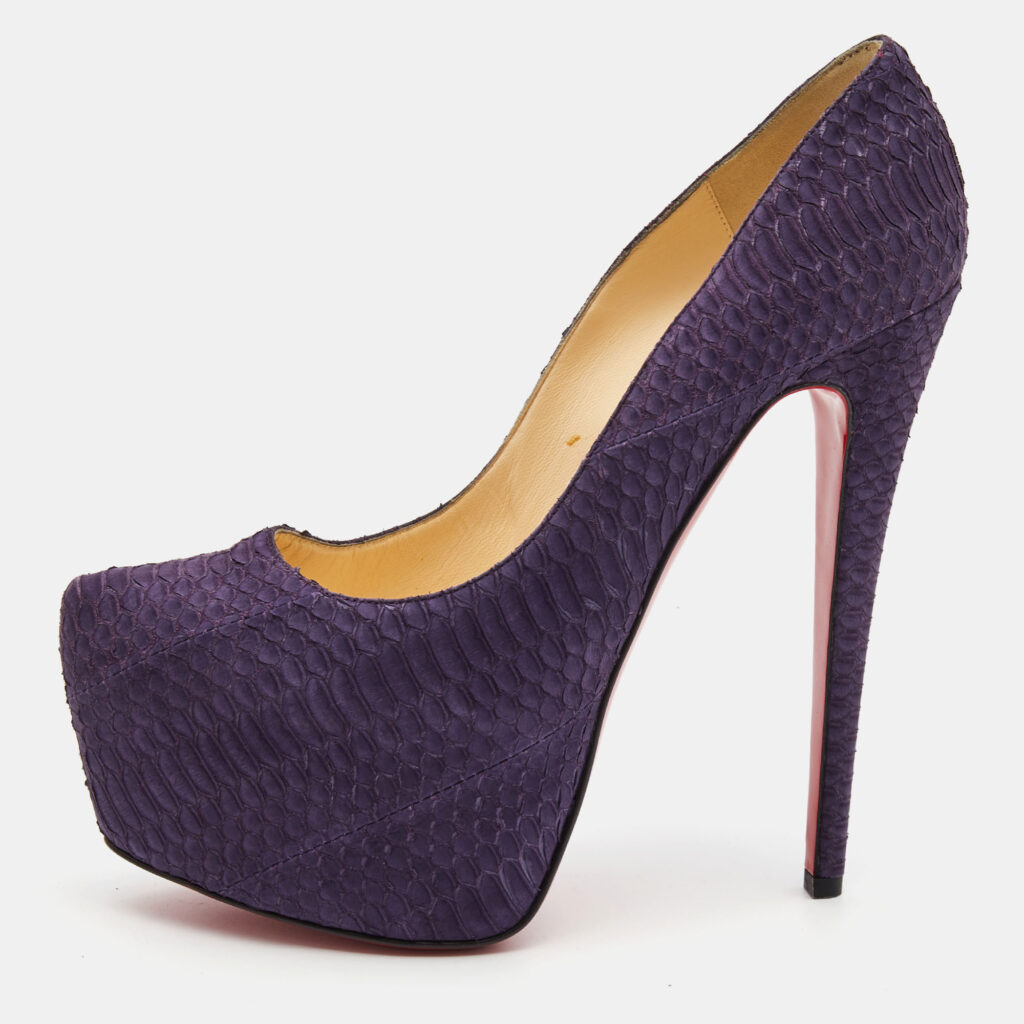 luxury-women-christian-louboutin-new-shoes-p833595-010 Christian Louboutin Purple Python Daffodile Pumps Size 39