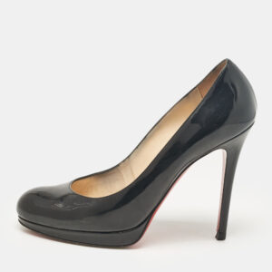 Christian Louboutin Black Patent Leather Simple Pumps Size 37