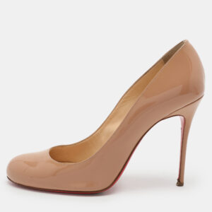 Christian Louboutin Beige Patent Leather Simple Pumps Size 40