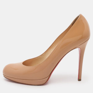 Christian Louboutin Beige Patent Leather New Simple Pumps 41