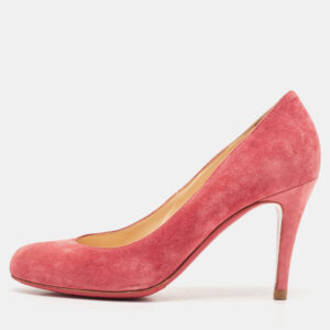 Christian Louboutin Rose Red Suede Ron Ron Pumps Size 37
