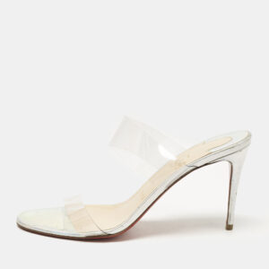 Christian Louboutin Transparent PVC Just Nothing Slide Sandals Size 39