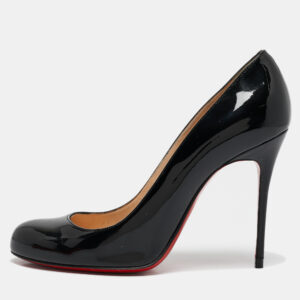 Christian Louboutin Black Patent Leather New Simple Pumps Size 36.5