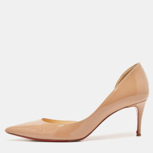 Christian Louboutin Beige Patent Leather Iriza Pumps Size 35