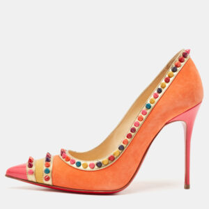 Christian Louboutin Multicolor Patent Leather and Suede Malabar Hill Pumps Size 38