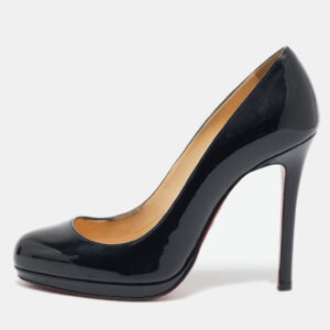 Christian Louboutin Black Patent Leather Filo Pumps Size 36